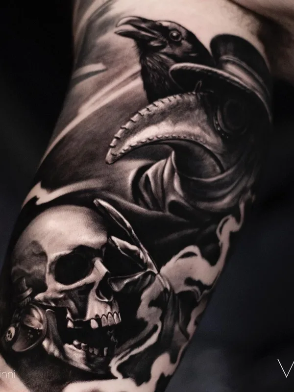 black and grey realism Tatuaggio su forearm #53175 | Tatuatore Сергей Vinni