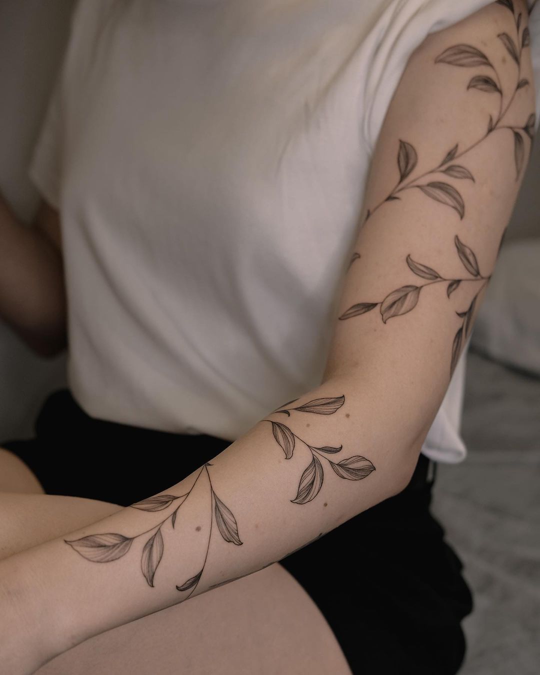 Delicate vine wrap custom drawn  Sutattoo Sumithra Debi  Facebook