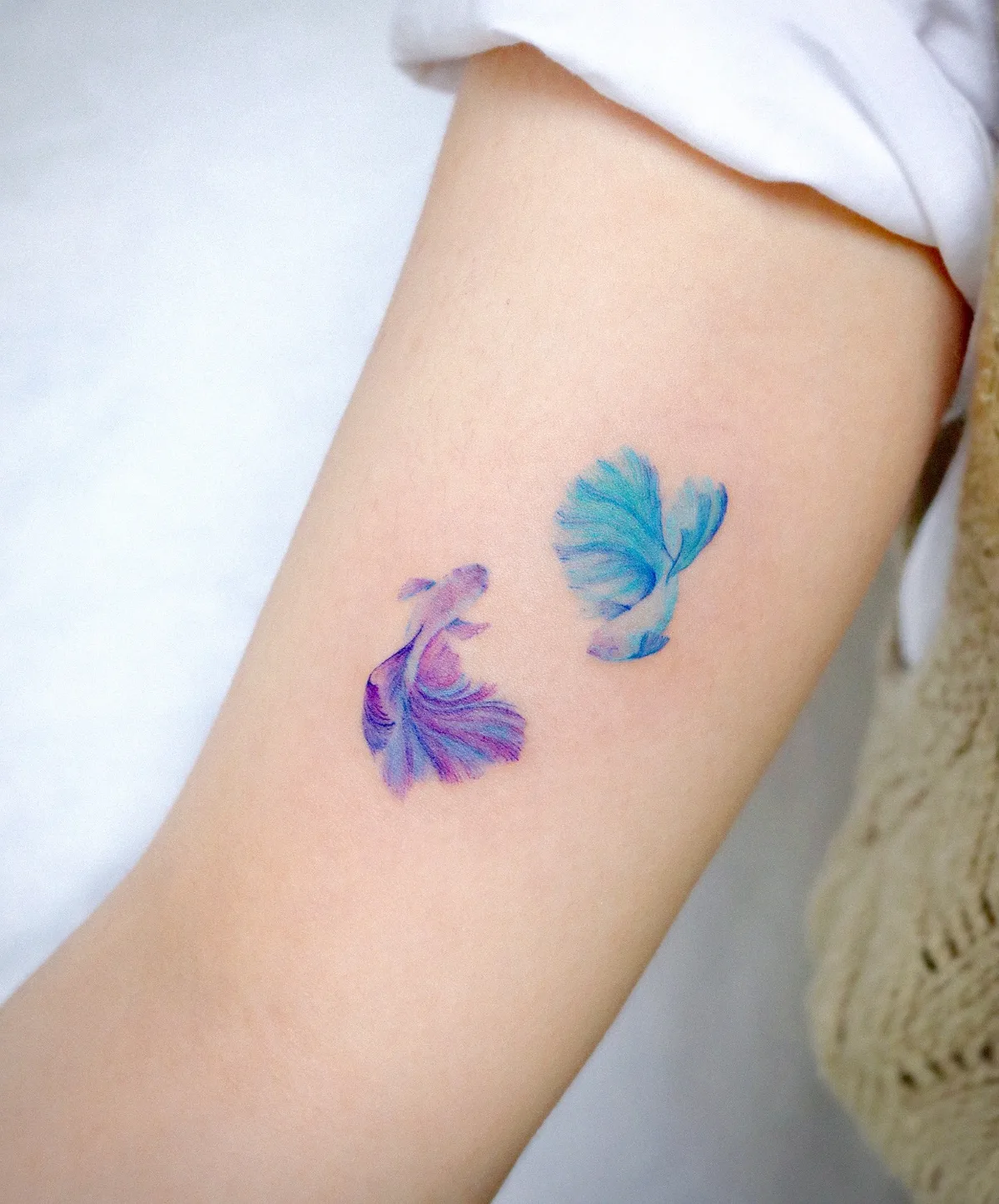 Small sea fish tattoos by Eunyu