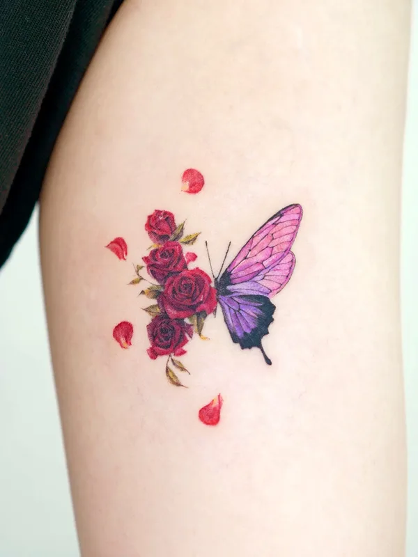 female color miniature tattoo on shoulder #53419 | Tattoo Artist Tilda Tattoo