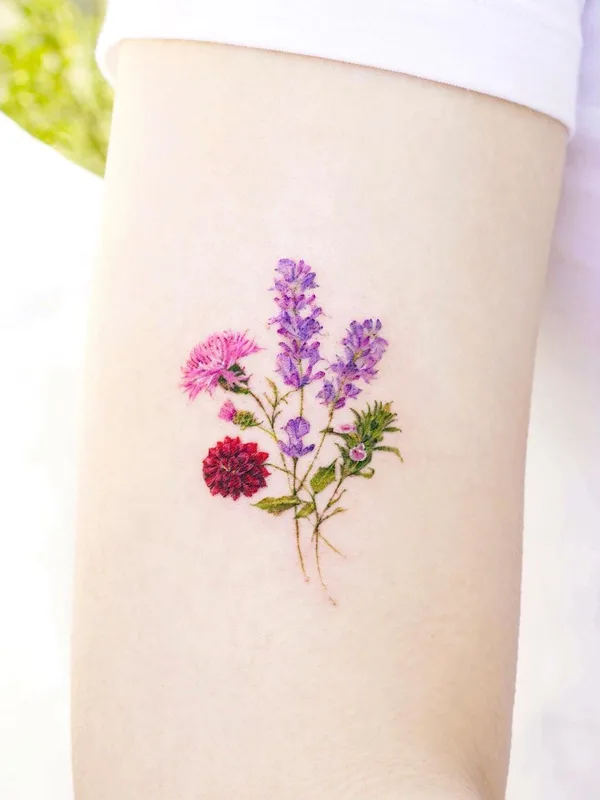 female color miniature tattoo on forearm #53429 | Tattoo Artist Tilda Tattoo