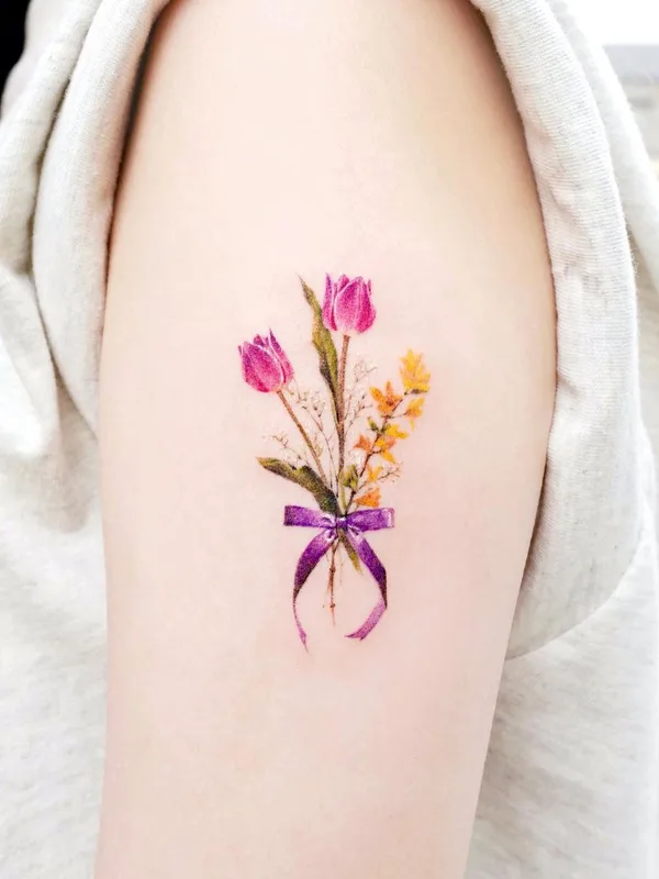 female color miniature tattoo on shoulder #53425 | Tattoo Artist Tilda Tattoo