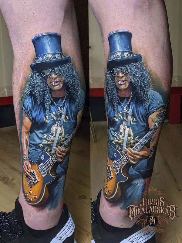 color realism татуировка на calf #64975 | Тату мастер Jurgis Mikalauskas 