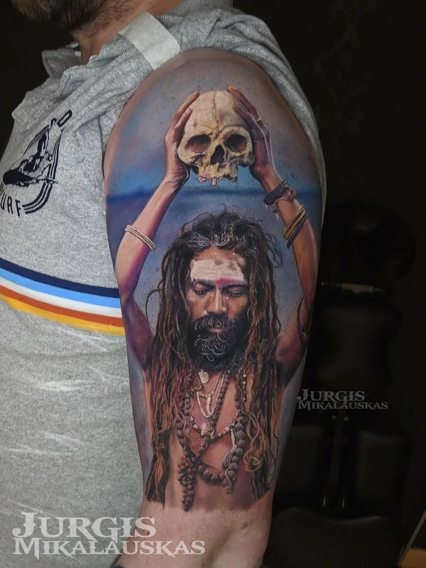 color realism татуировка на full sleeve #64981 | Тату мастер Jurgis Mikalauskas 