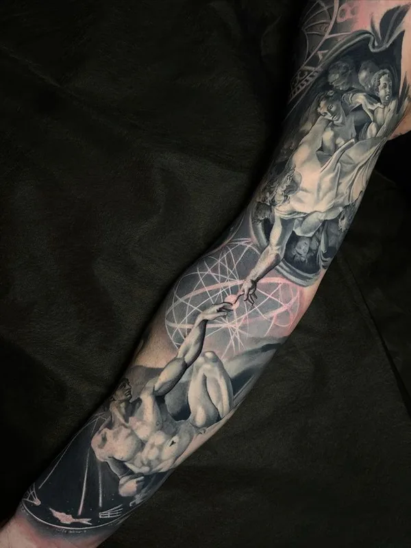 black and grey realism 타투 부위 full sleeve #65099 | 타투이스트 Oksana Lukianenko