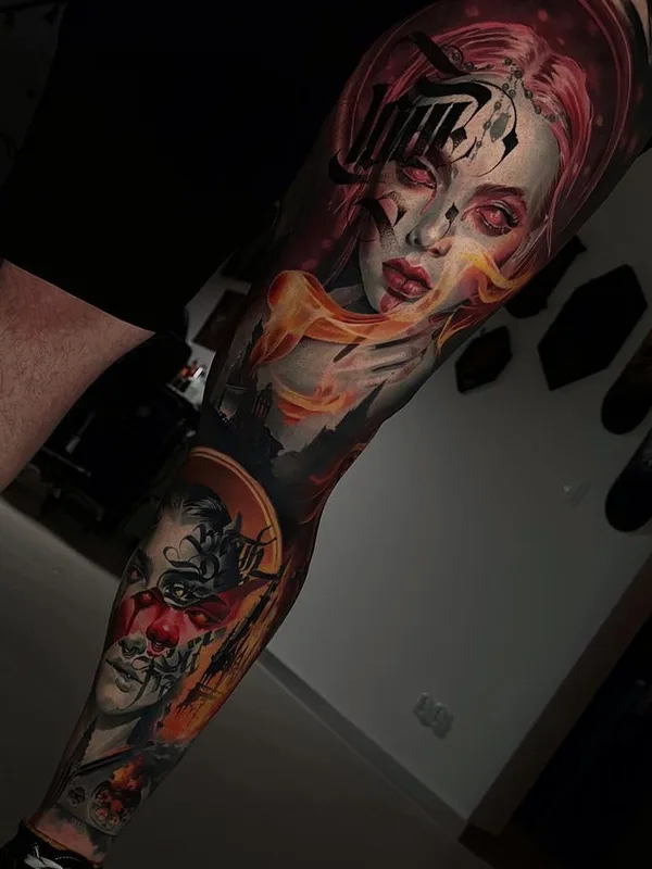 color realism 타투 부위 full leg #65092 | 타투이스트 Oksana Lukianenko