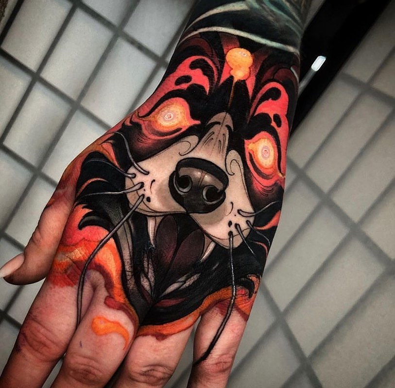 Neo-traditional tattoo by Kenni Poke