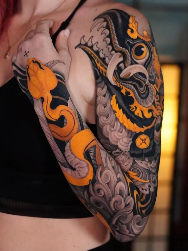 female color japanese tattoo on full sleeve #65238 | Tattoo Artist CRISTIAN CASAS