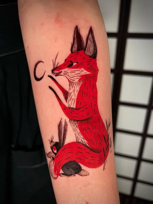 color illustrative 纹身 在 forearm #65254 | 纹身师 Funky Boy Tattoo