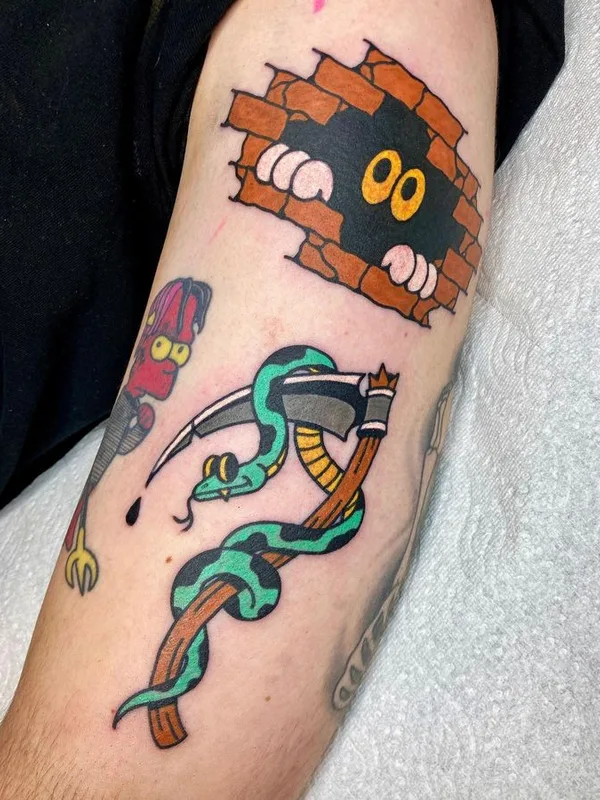 color cartoon татуировка на forearm #65276 | Тату мастер JIN