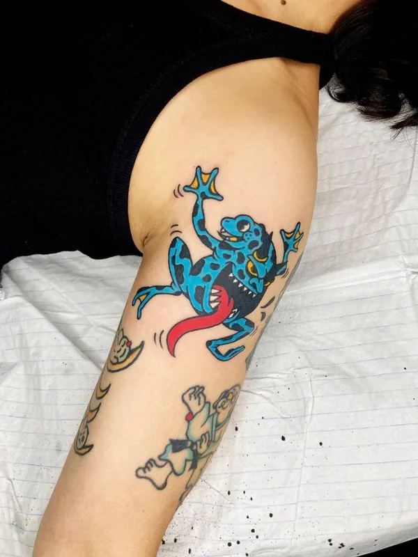 color old school татуировка на upper arm #65284 | Тату мастер JIN
