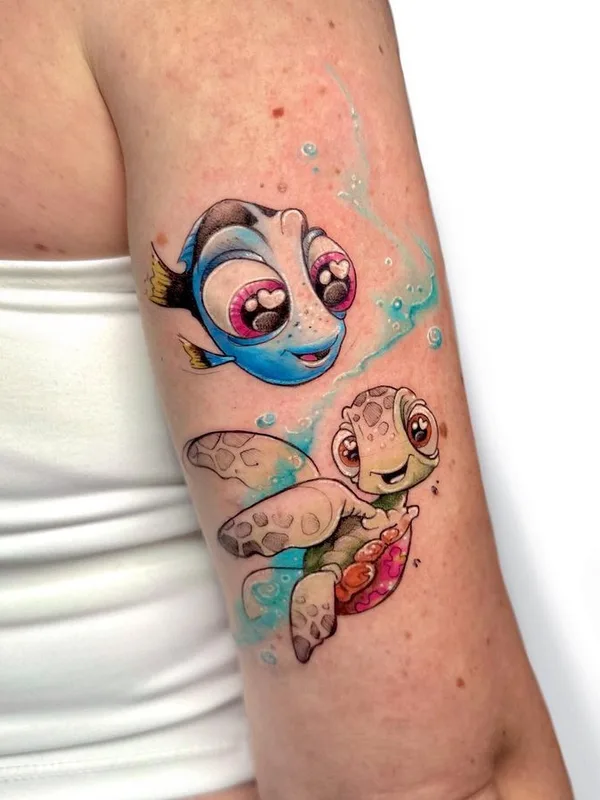 color cartoon 纹身 在 forearm #65299 | 纹身师 Sandra Rizos
