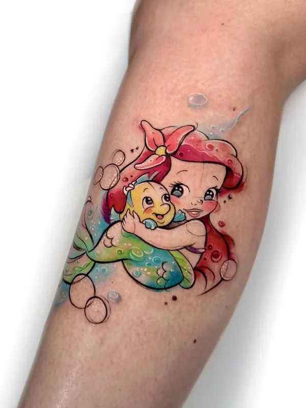 color watercolor 纹身 在 forearm #65296 | 纹身师 Sandra Rizos