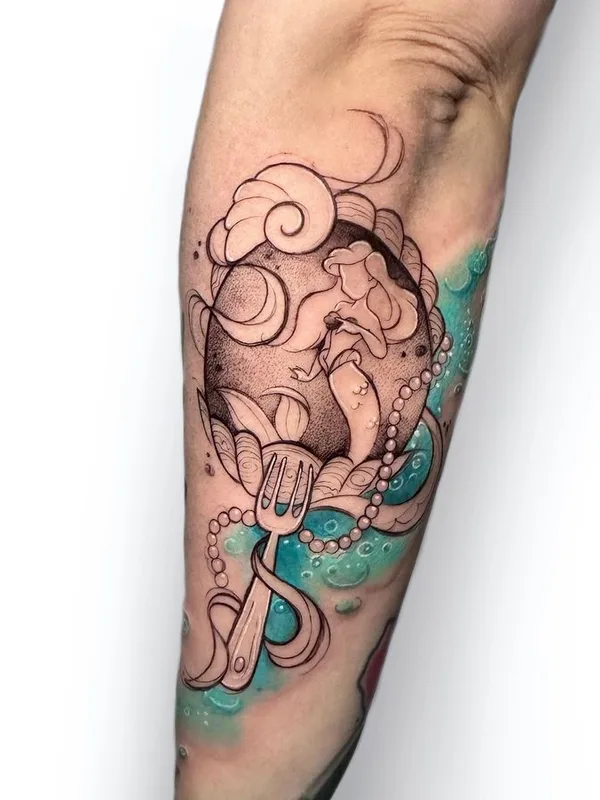 color illustrative 纹身 在 forearm #65298 | 纹身师 Sandra Rizos