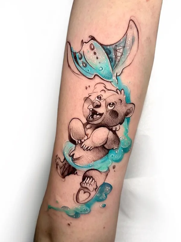 color illustrative 纹身 在 forearm #65289 | 纹身师 Sandra Rizos