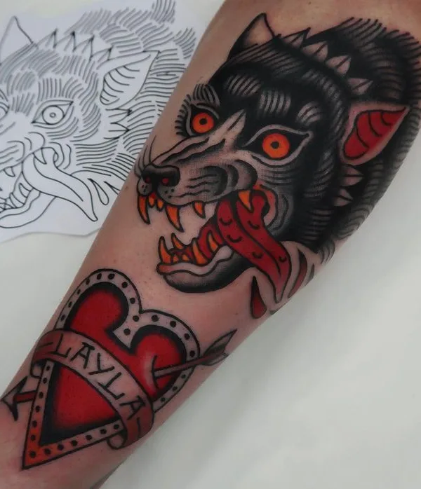 color old school татуировка на forearm #65447 | Тату мастер Moira Ramone