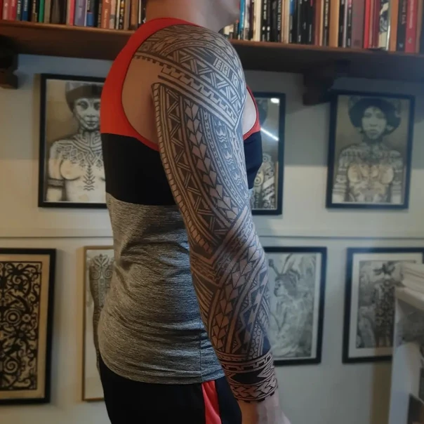 Tribal Geometric, Tribal tattoo on Full Sleeve