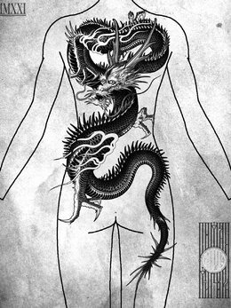Neojapanese tattoo