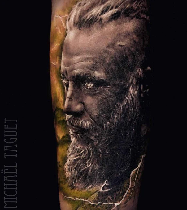 Realism Portrait, Man tattoo on Forearm