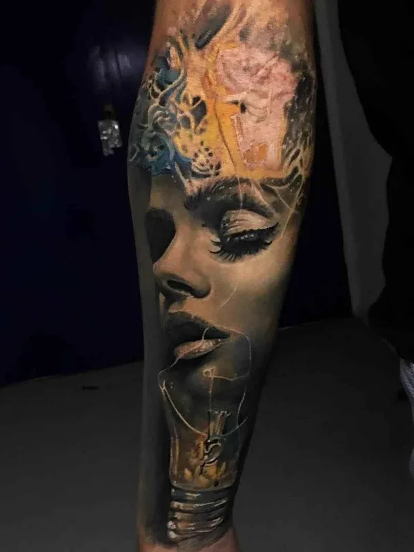 female color realism татуировка на forearm #10357 | Тату мастер Jak Connolly