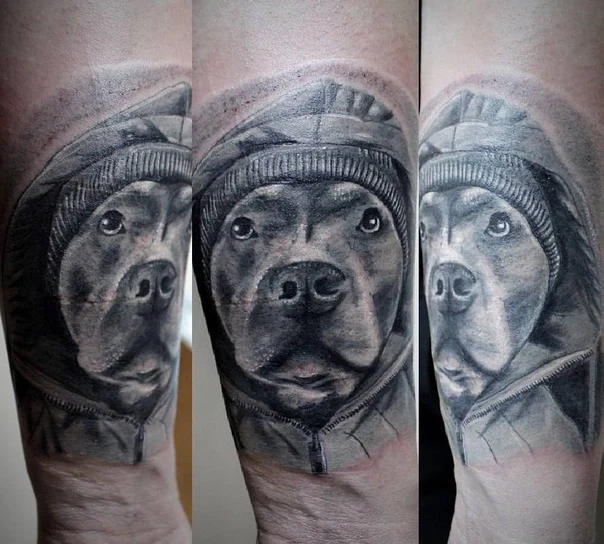 Реализм Dog, Animal tattoo на Предплечье