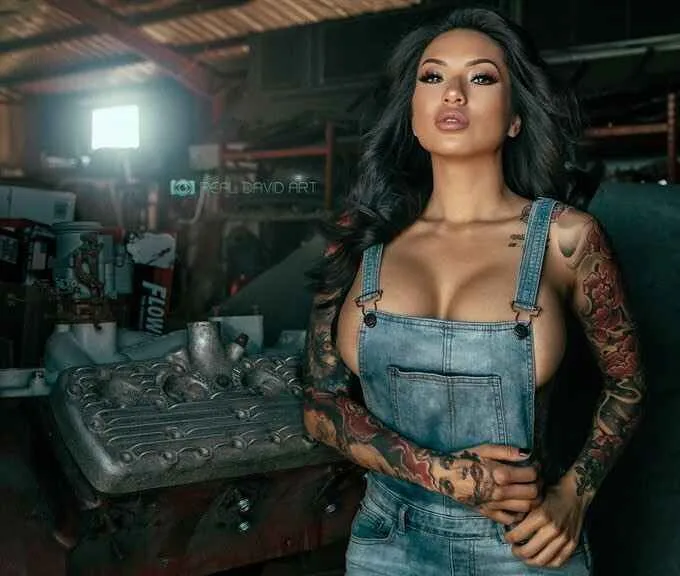 Tattoo model Yeonji Williams, alternative photo model, tattooed girl | USA