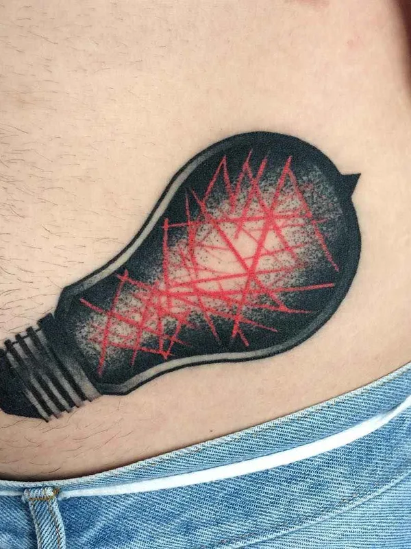 color blackwork 纹身 在 stomach #18748 | 纹身师 Marcin Aleksander Surowiec