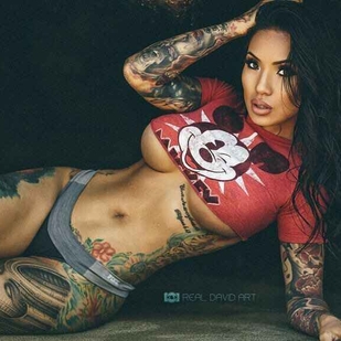 🔥 Горячие фото, портфолио модели  #18524 Тату модель Yeonji Williams