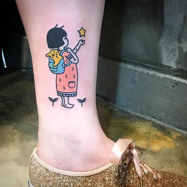 Illustrative Child, Star tattoo on Ankle