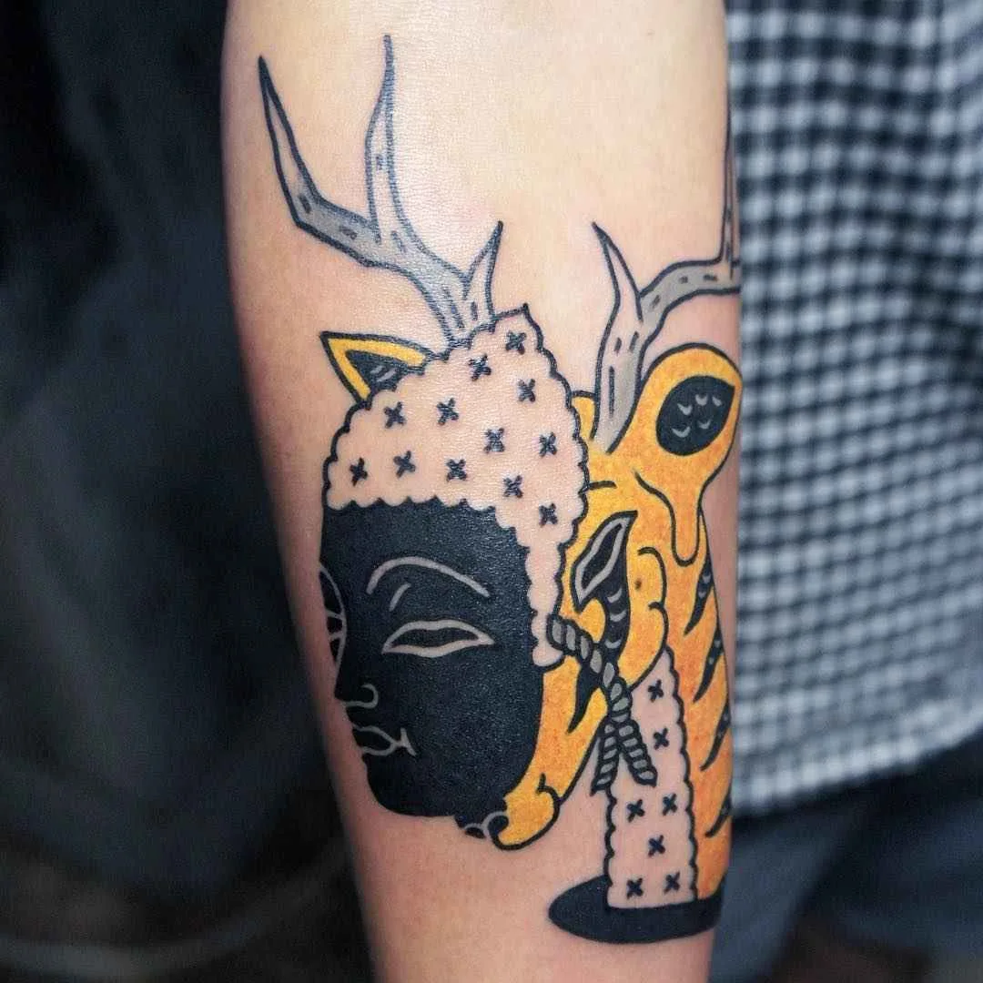 Tatuador Kimsany , autores tatuagem colorida oriental coreana | Coréia