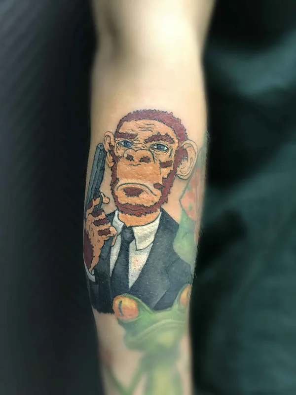 color cartoon tattoo on forearm #18754 | Tattoo Artist Веглин Олег