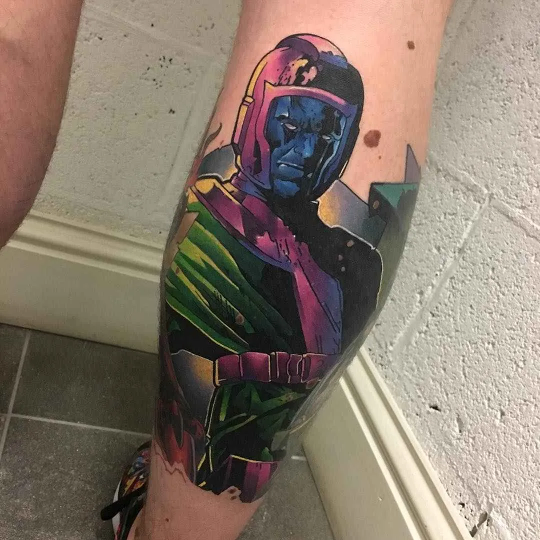 Tattoo artist Andy Walker authors color new school tattoo | England
