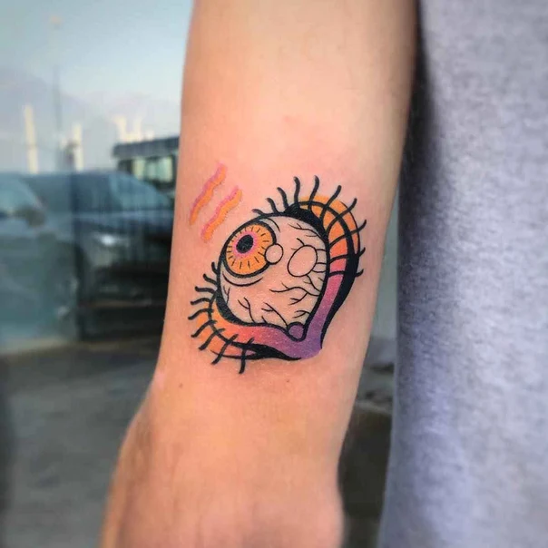 Illustrative Eye, Abstract tattoo on Forearm