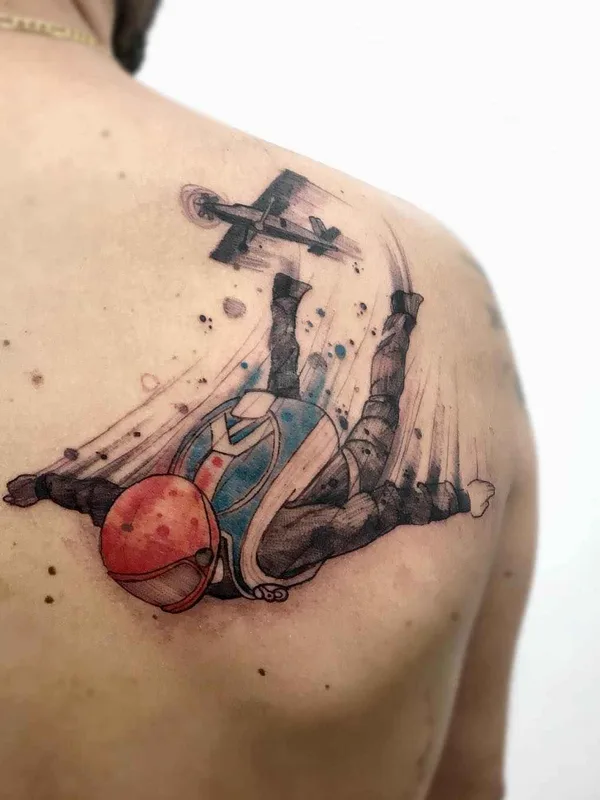 color illustrative Tatuaggio su shoulder blade #18045 | Tatuatore Felipe Mello