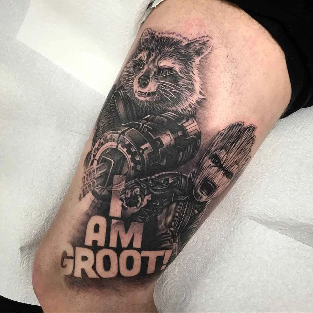 Tattoo artist Rob Richardson, black and grey realistic tattoo, blackwork, authors style | United Kingdom