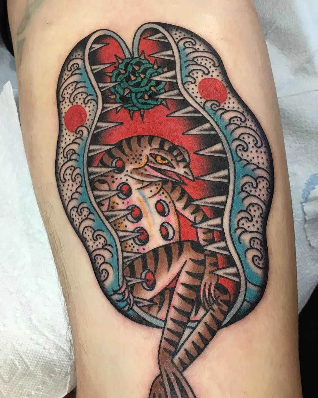 Tattoo artist Gregory Whitehead authors style color traditional tattoo | USA