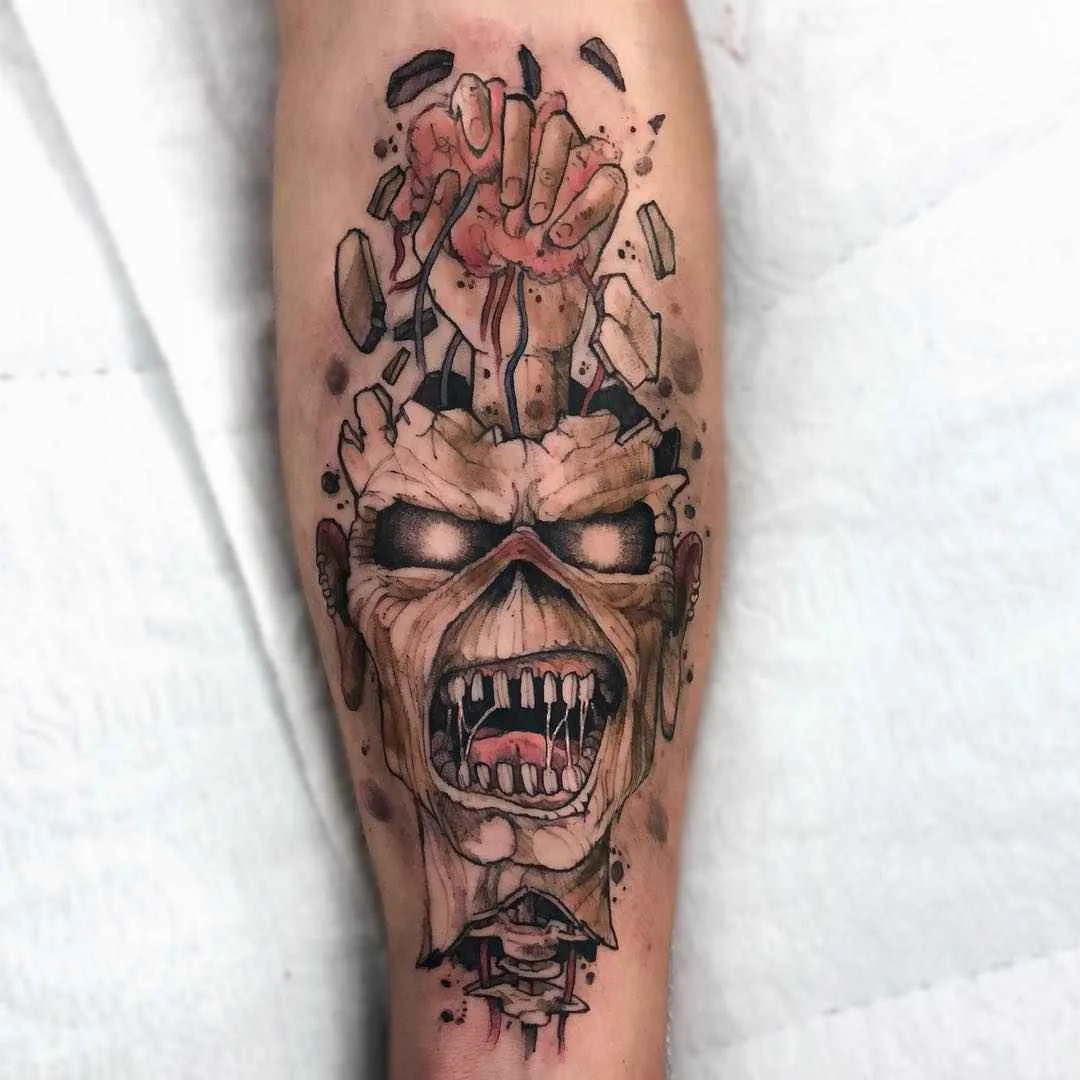 Tattoo artist Felipe Mello authors color, black sketch watercolor tattoo | Brazil