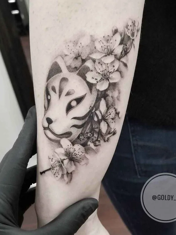black and grey japanese Tatuagem em forearm #18552 | Tatuador Zlata Kolomoyskaya