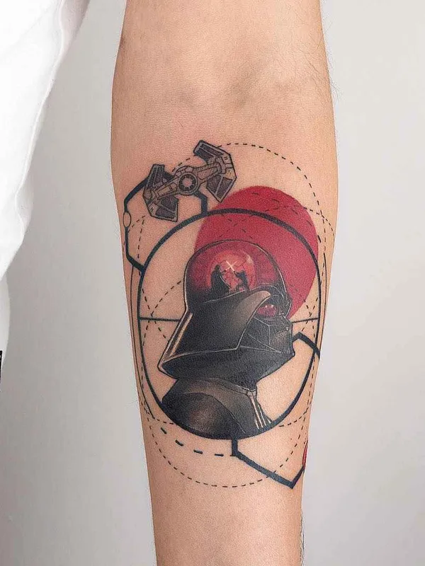 color geometric 纹身 在 forearm #18543 | 纹身师 Baris Yesilbas