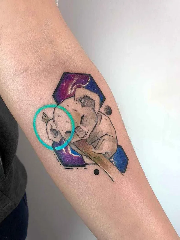 color geometric 纹身 在 forearm #18539 | 纹身师 Baris Yesilbas