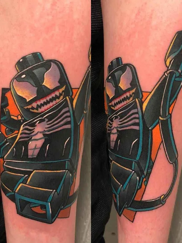 color cartoon Tatuaggio su forearm #18449 | Tatuatore Andy Walker