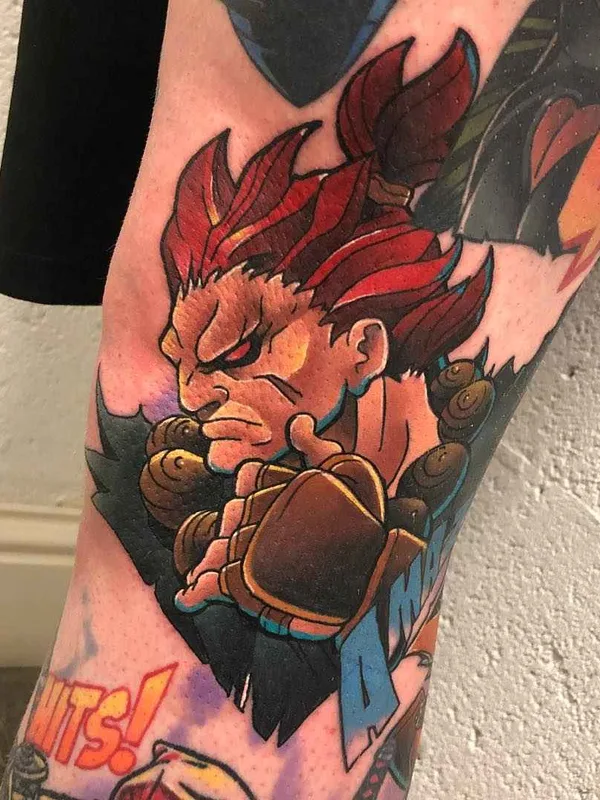 color cartoon Tatuaggio su forearm #18456 | Tatuatore Andy Walker