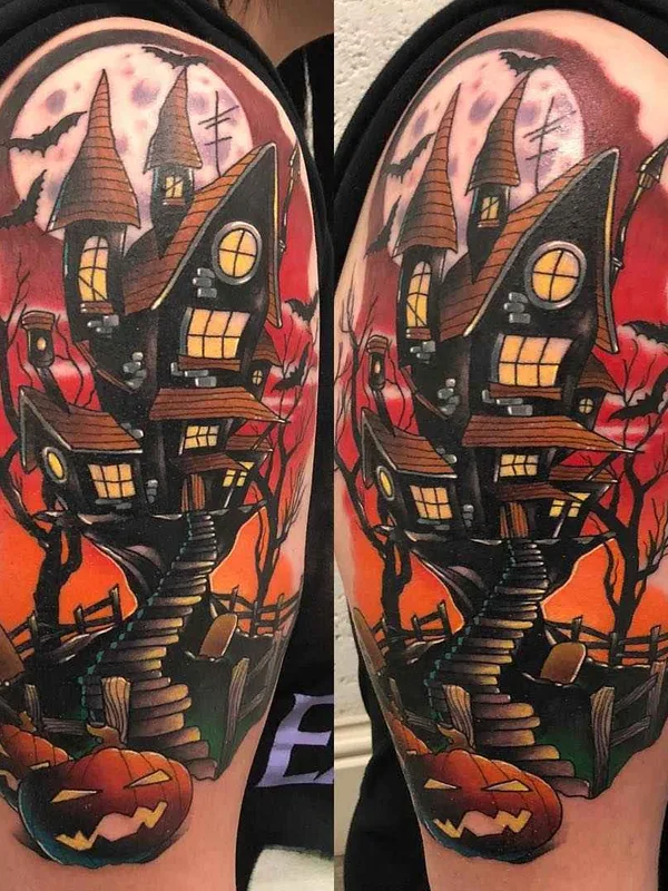 color illustrative Tatuaggio su upper arm #18455 | Tatuatore Andy Walker