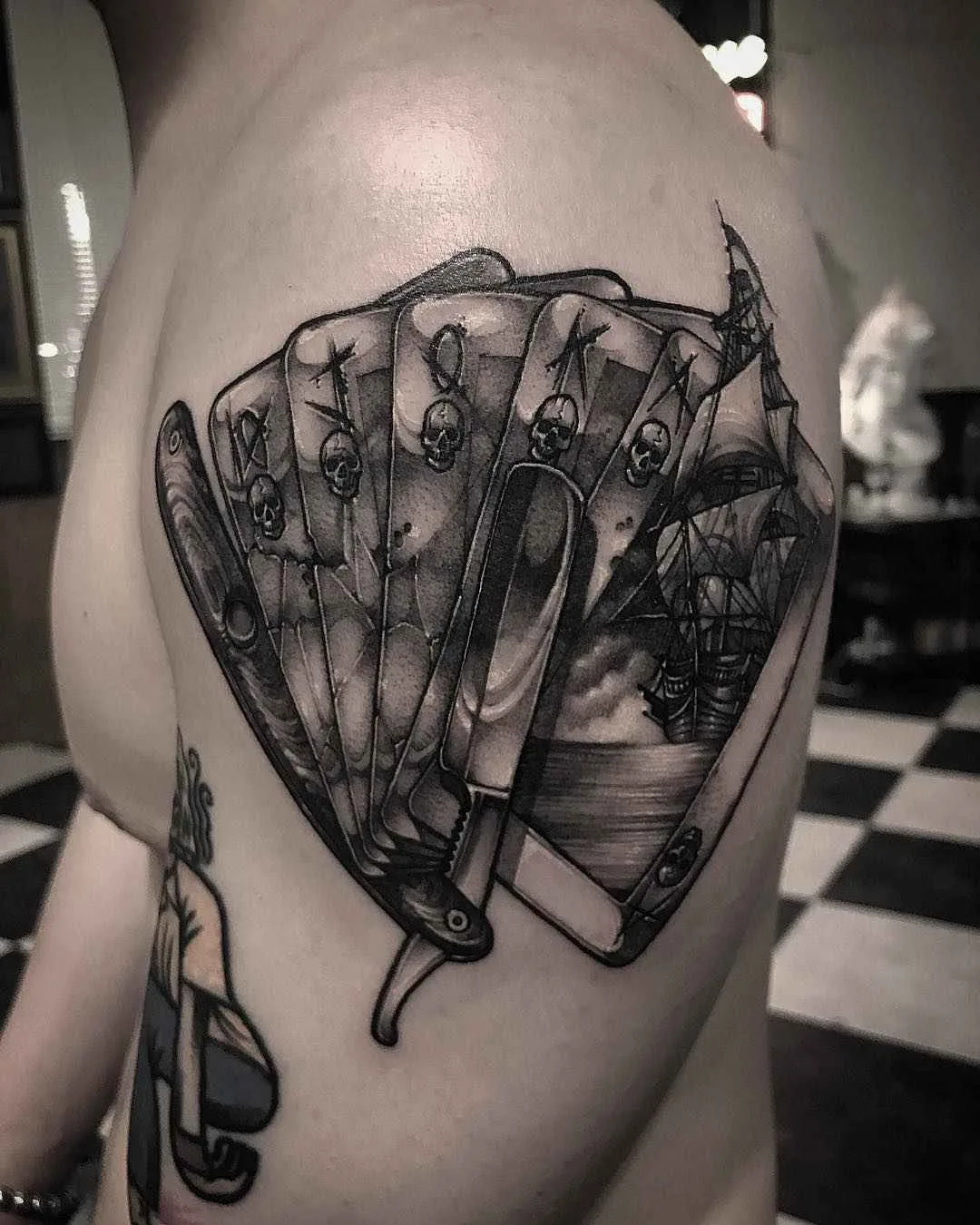 Tattoo artist Gara authors style blackwork tattoo | Korea