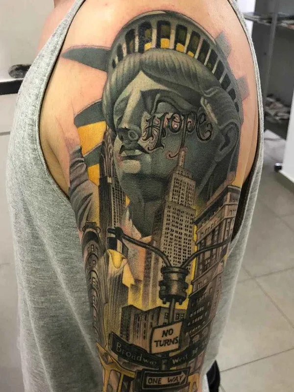 color realism tattoo on full sleeve #18372 | Tattoo Artist Ben Banzai