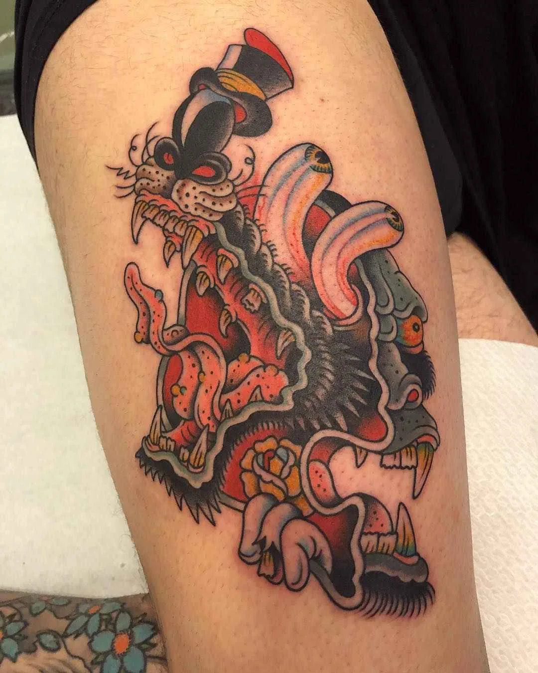 Tattoo artist Gregory Whitehead authors style color traditional tattoo | USA
