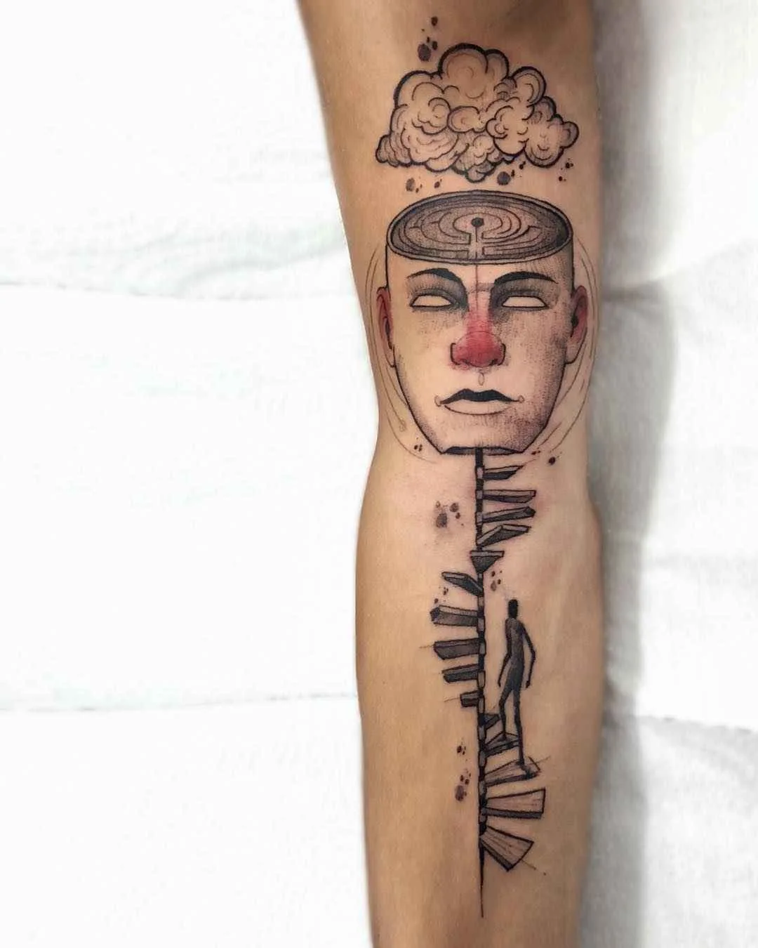 Tattoo artist Felipe Mello authors color, black sketch watercolor tattoo | Brazil