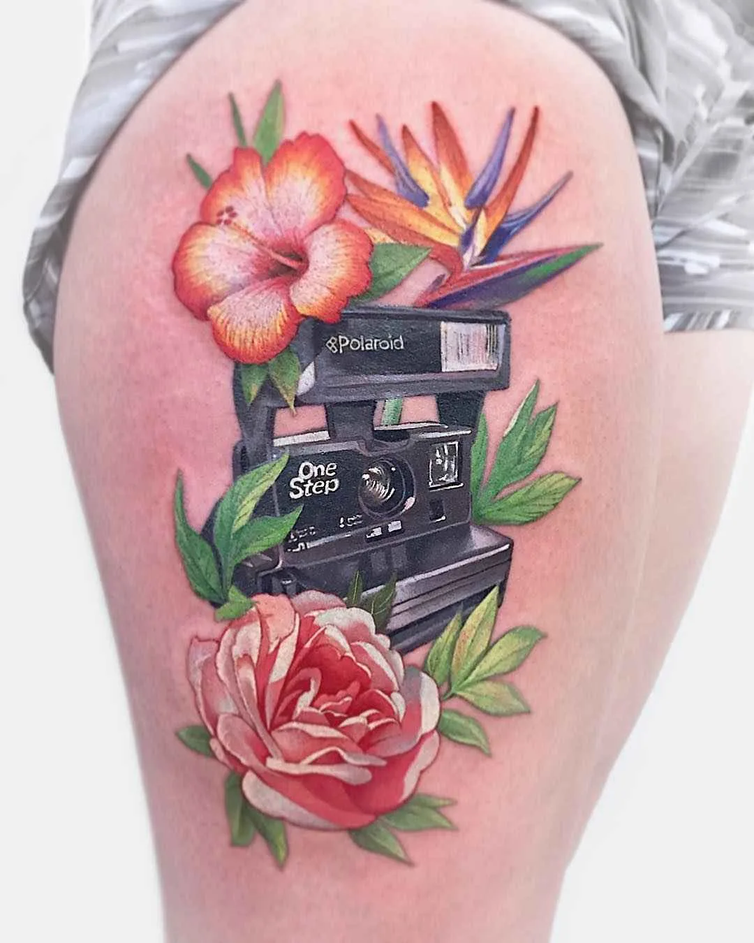 Tattoo artist Janice Bao Bao color authors style illustrative neo traditional tattoo for girls, flowers | Canada