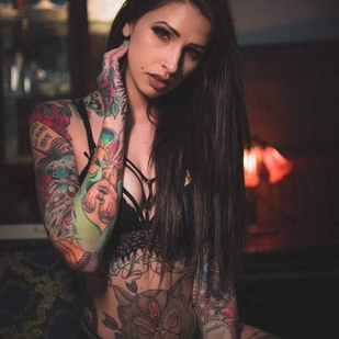 🔥 Горячие фото, портфолио модели  #18084 Тату модель Angela Mazzanti