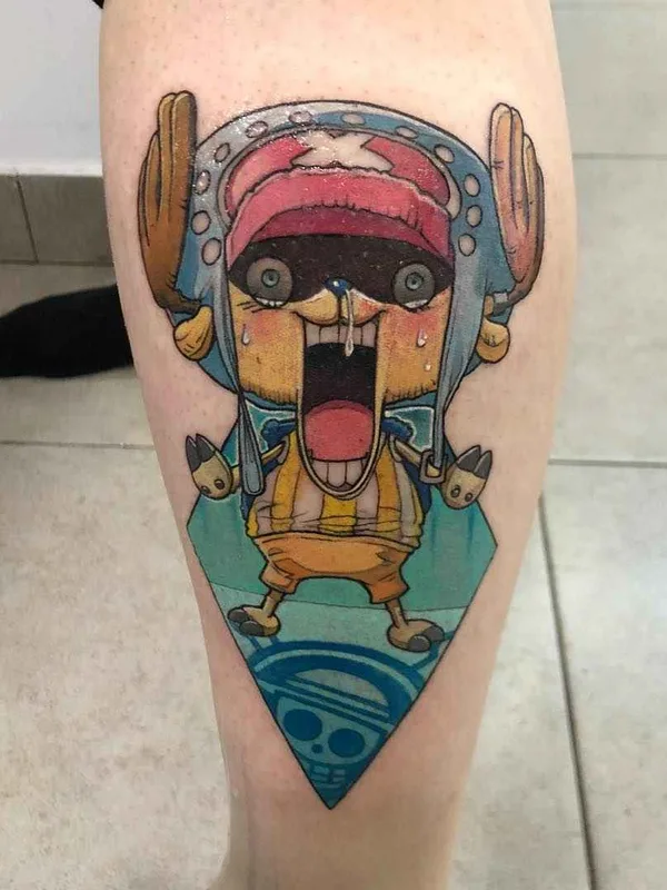 color anime tattoo on calf #18371 | Tattoo Artist Ben Banzai